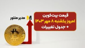 قیمت بیت‌کوین امروز یکشنبه ۸ مهر ۱۴۰۳+ جدول تغییرات