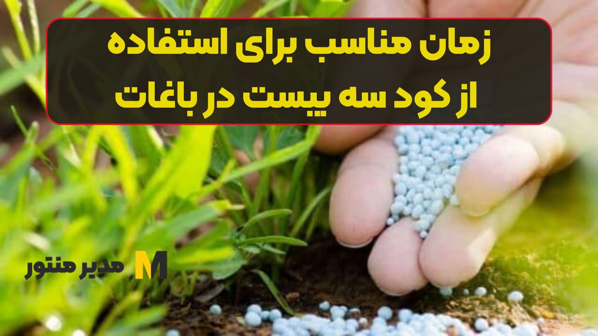 زمان مناسب برای استفاده از کود سه بیست در باغات