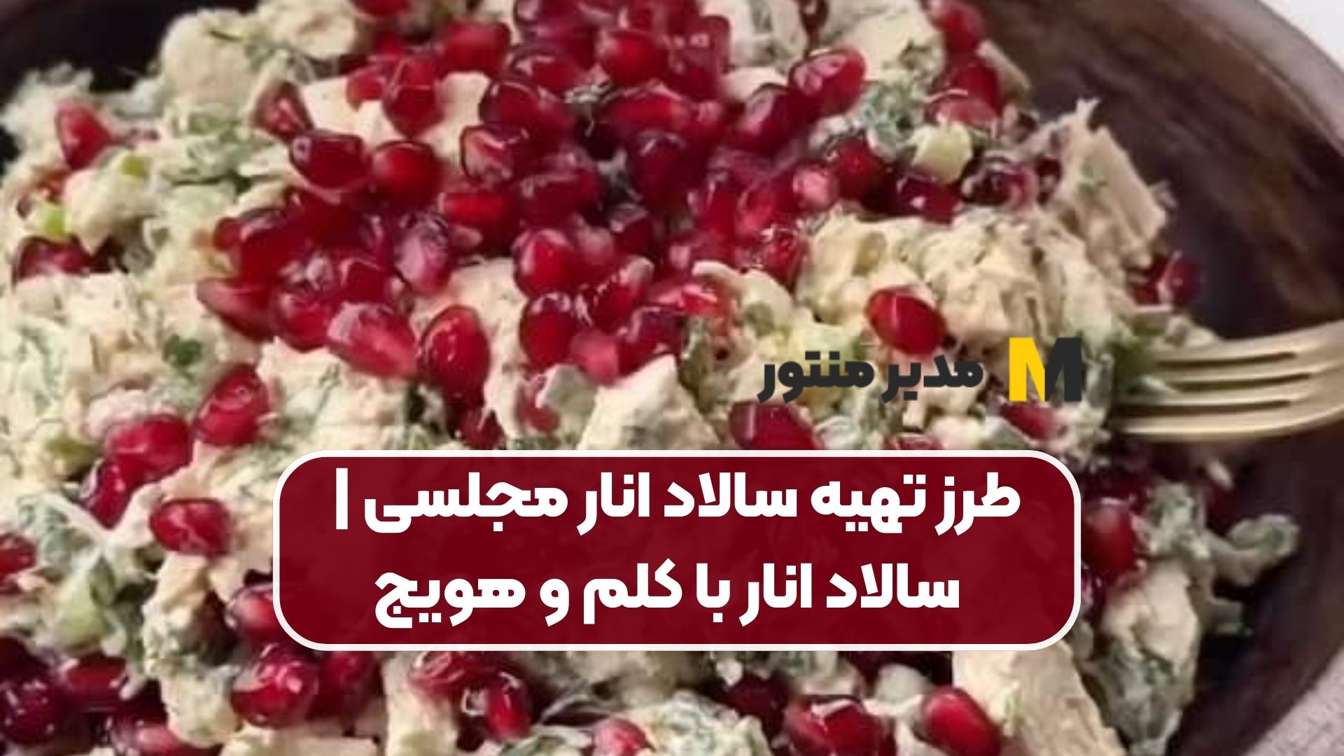 طرز تهیه سالاد انار مجلسی | سالاد انار با کلم و هویج