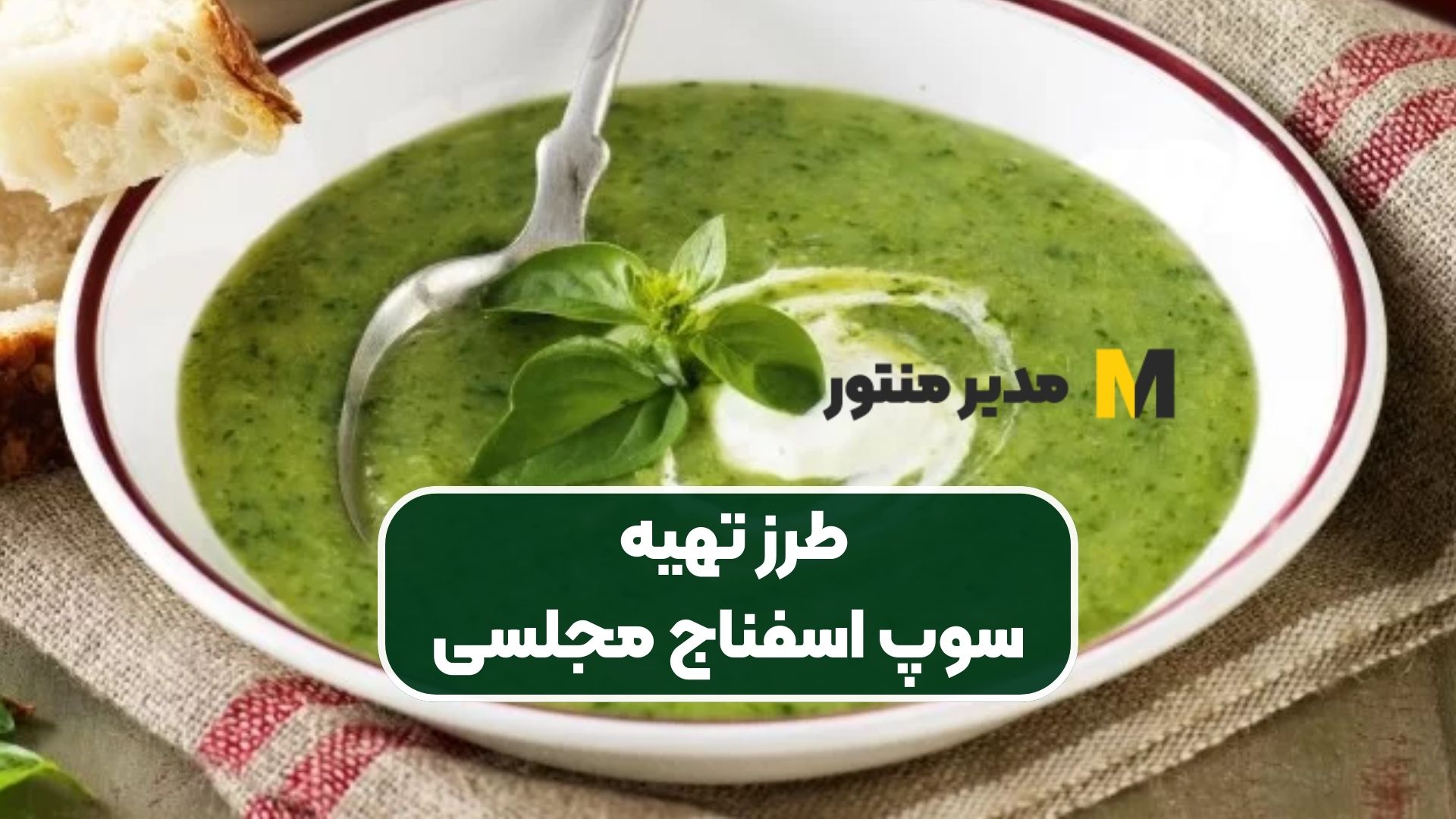 طرز تهیه سوپ اسفناج مجلسی