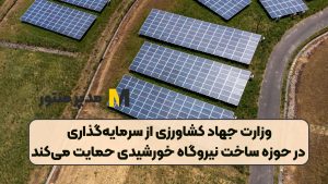 وزارت جهاد کشاورزی از سرمایه‌گذاری در حوزه ساخت نیروگاه خورشیدی حمایت می‌کند