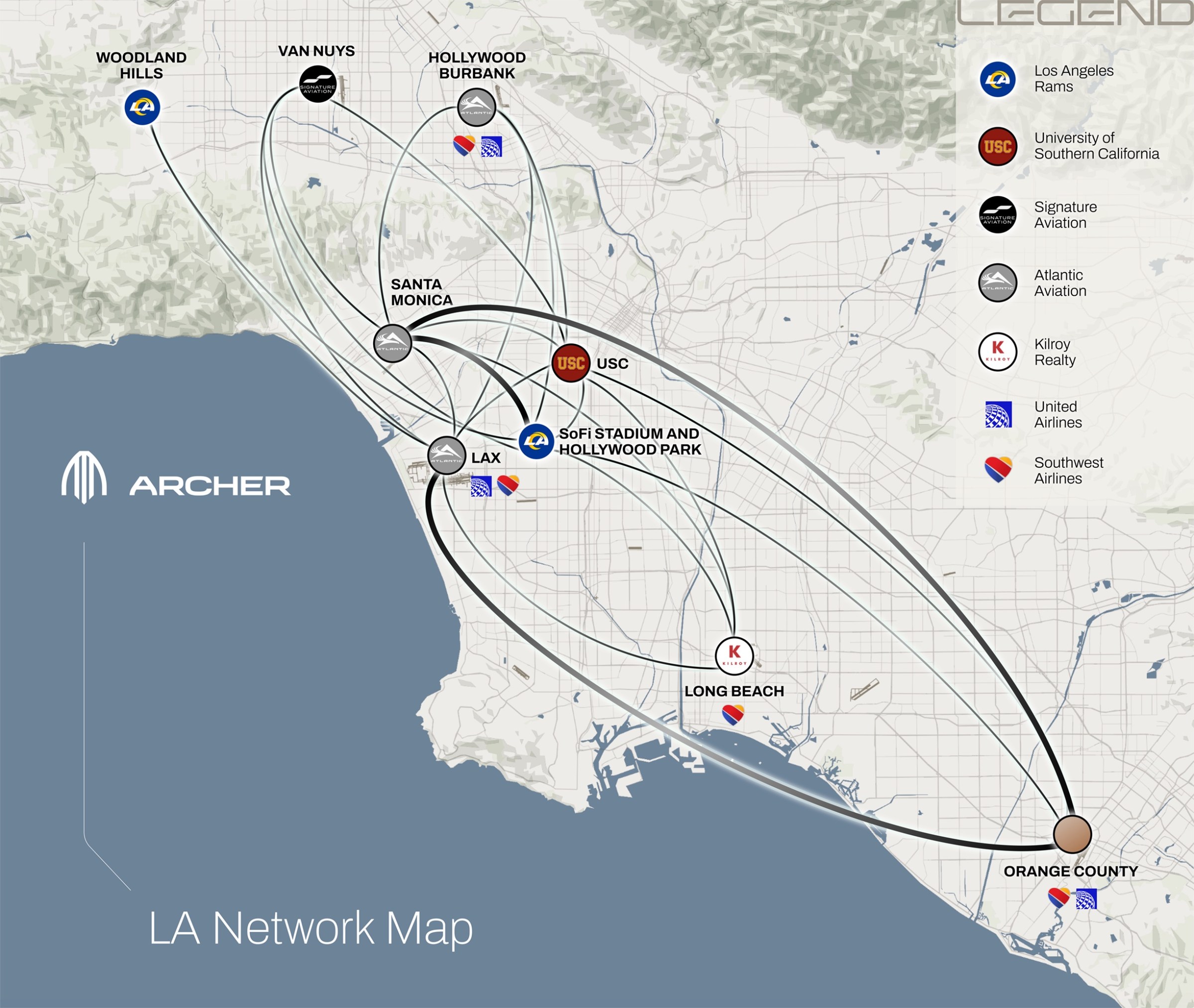 Trips that would take over an hour by car could take as little as 10-20 minutes in Archer’s air taxis.